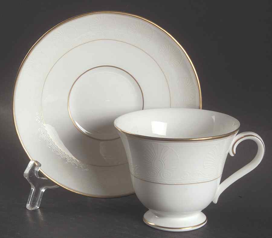 Cardiffe Footed Cup & Saucer Set by Waterford China-1