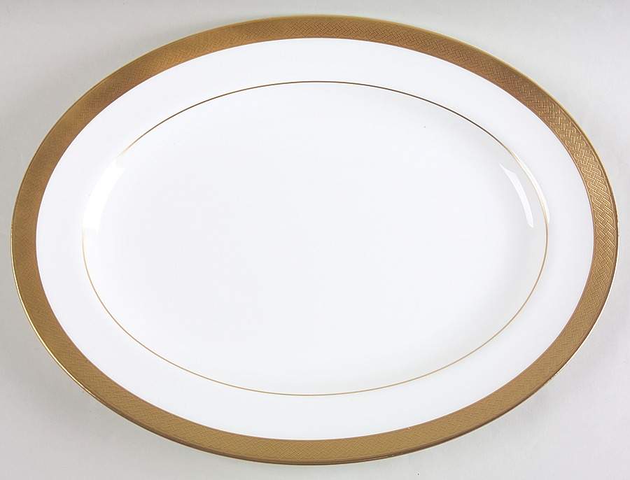 Kells Gold 15" Oval Serving Platter by Waterford China-1