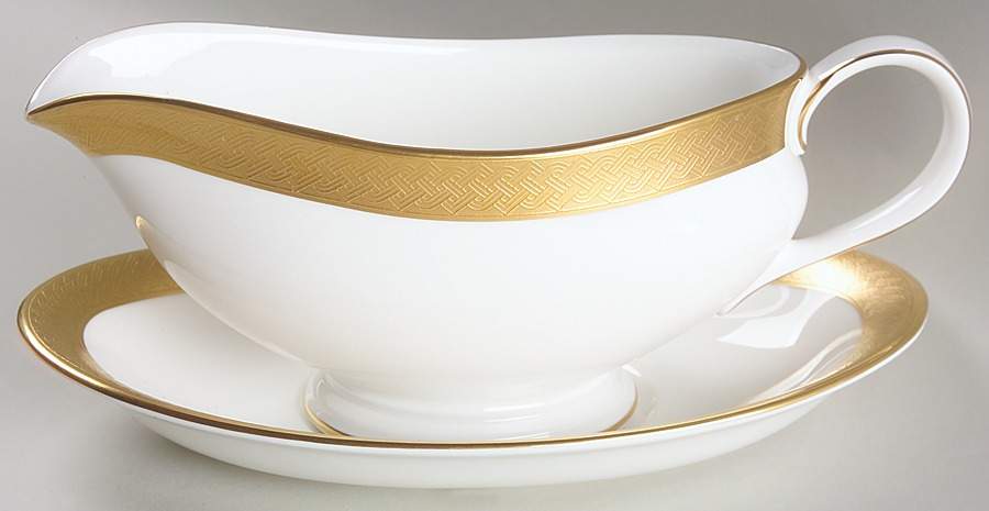 Kells Gold Gravy Boat & Underplate by Waterford China-1