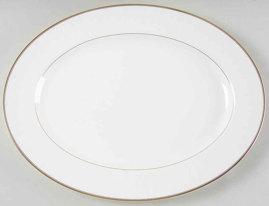 Lismore Gold 15" Oval Serving Platter by Waterford China-1