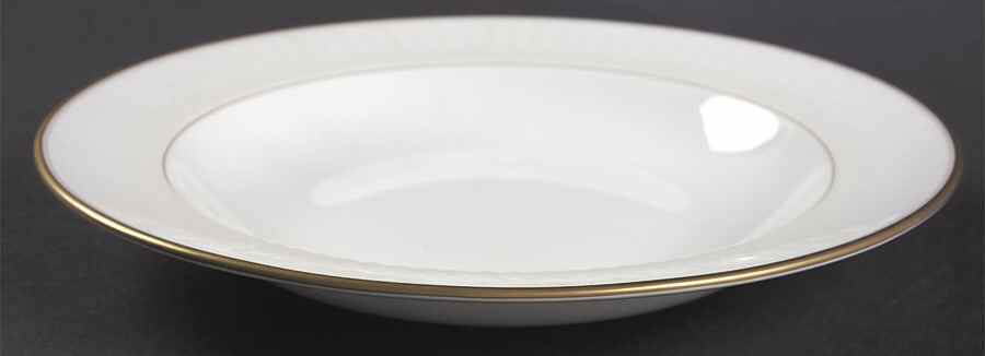 Lismore Gold Large Rim Soup Bowl by Waterford China-1