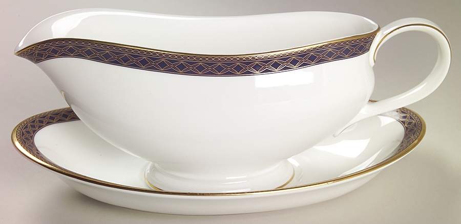 Powerscourt Gravy Boat & Underplate by Waterford China-1
