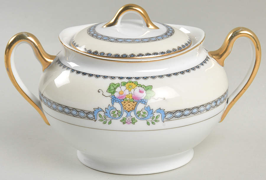 Floret Sugar Bowl & Lid by Wheelock-1