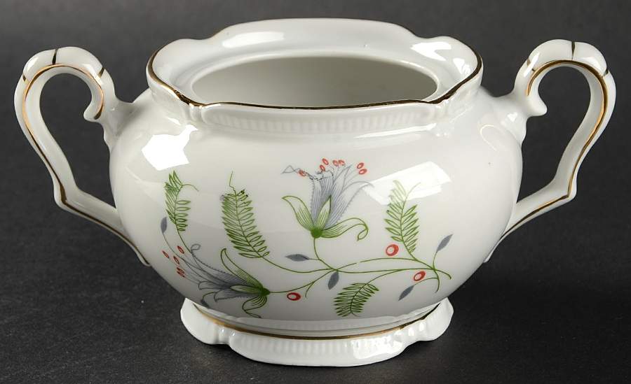 B. Fern (Scalloped) Sugar Bowl No Lid by Winterling - Bavaria-1