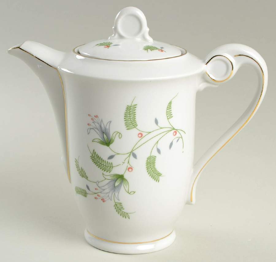 B. Fern (Smooth) Mini Coffee Pot & Lid by Winterling - Bavaria-1