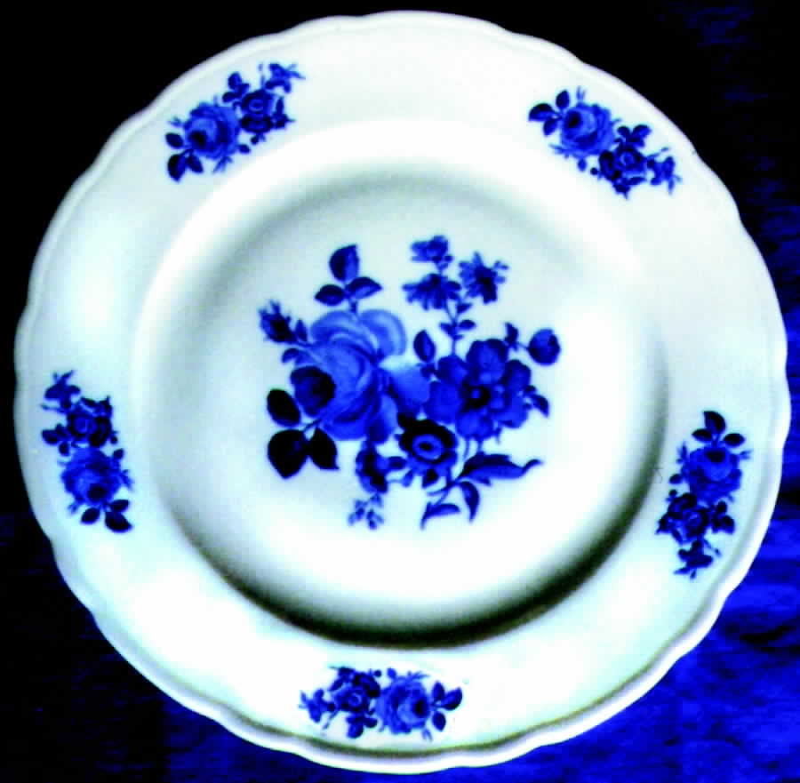 Blue Florin Dinner Plate by Winterling - Bavaria-1