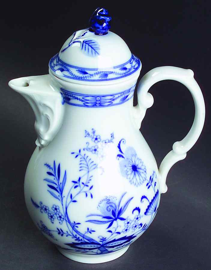 Blue Onion Mini Coffee Pot & Lid by Winterling - Bavaria-1