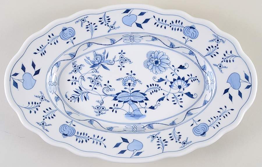 Blue Onion 18" Oval Serving Platter by Winterling - Bavaria-1