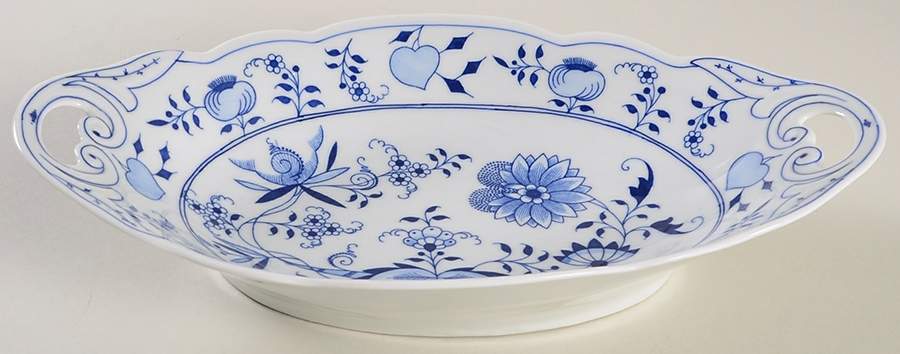 Blue Onion 11" Oval Vegetable Bowl by Winterling - Bavaria-1