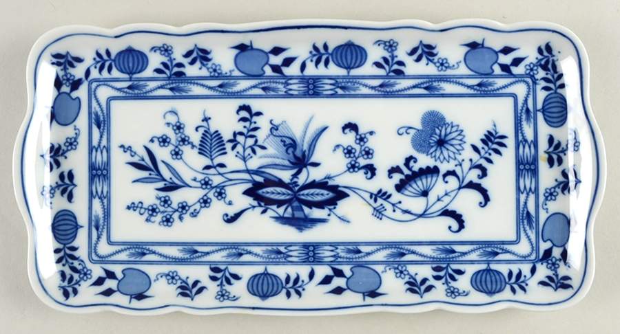 Blue Onion Large Sandwich Tray by Winterling - Bavaria-1