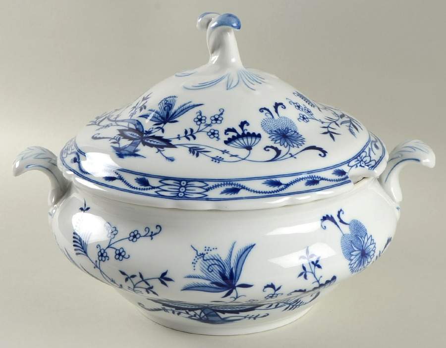 Blue Onion Tureen &  Lid by Winterling - Bavaria-1