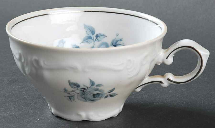 Blue Rose Flat Cup by Winterling - Bavaria-1