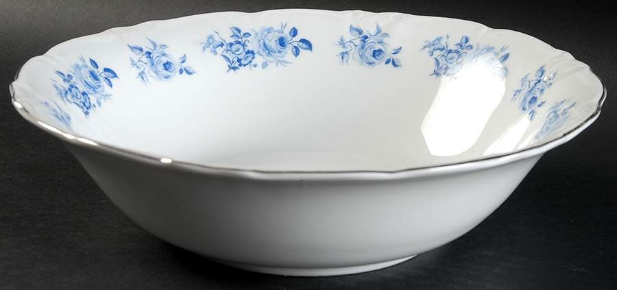Blue Rose 9" Round Vegetable Bowl by Winterling - Bavaria-1