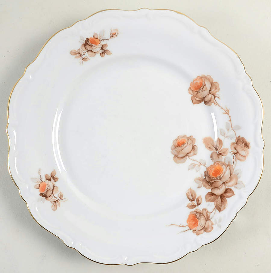 Brown Bouquet (Gold Trim) Dinner Plate by Winterling - Bavaria-1