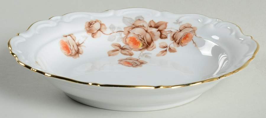 Brown Bouquet (Gold Trim) Coupe Soup Bowl by Winterling - Bavaria-1