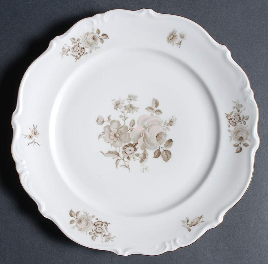Dawn Rose (Gold Trim) Dinner Plate by Winterling - Bavaria-1