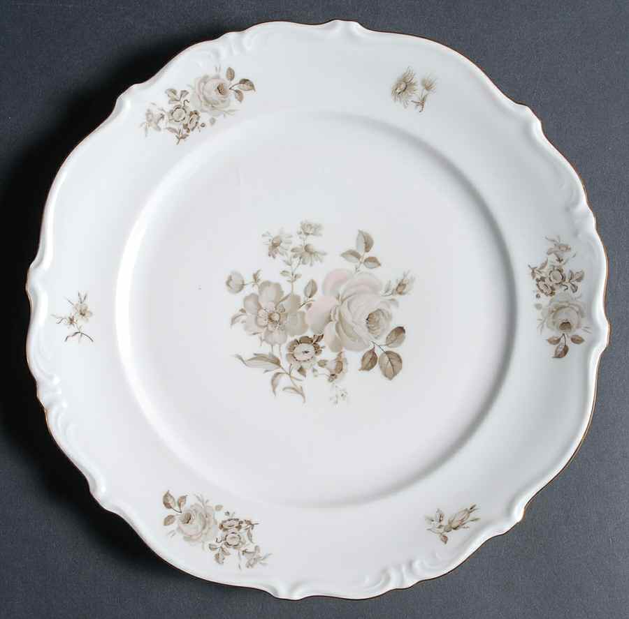 Dawn Rose (Gold Trim) Dinner Plate by Winterling - Bavaria-1