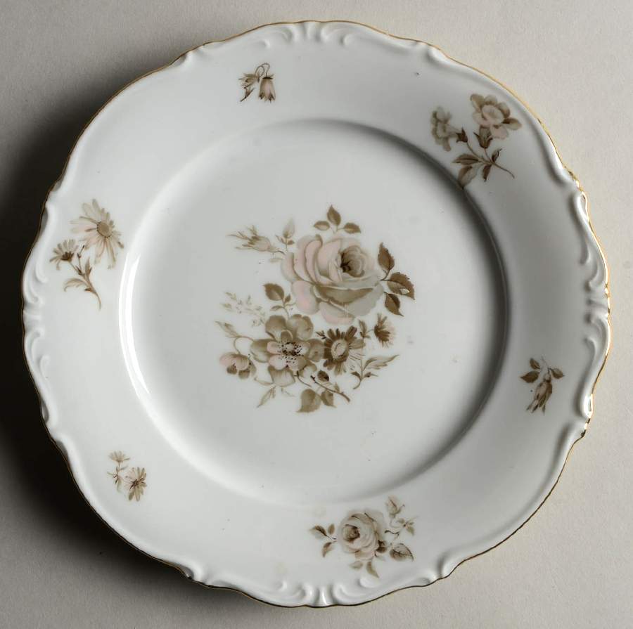 Dawn Rose (Gold Trim) Salad Plate by Winterling - Bavaria-1