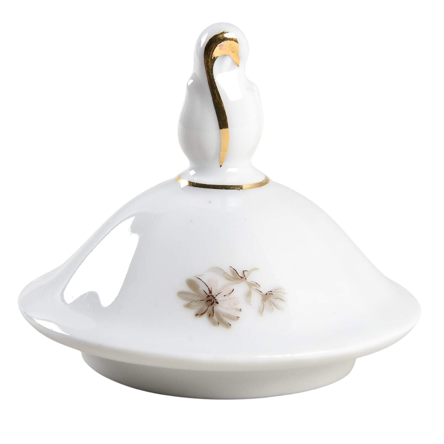 Dawn Rose (Gold Trim) Lid for Sugar Bowl by Winterling - Bavaria-1