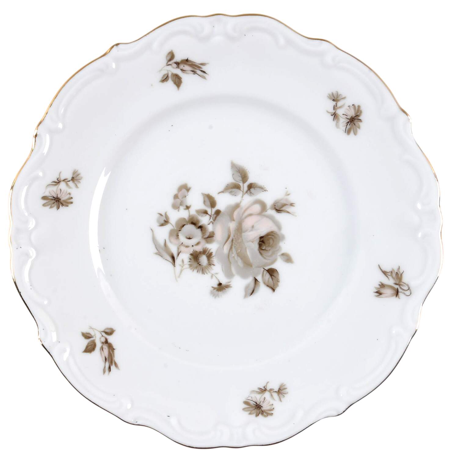 Dawn Rose (Gold Trim) Bread & Butter Plate by Winterling - Bavaria-1