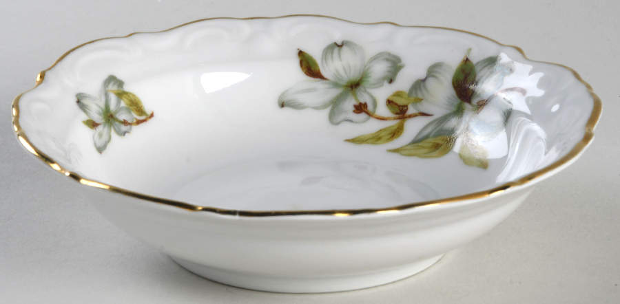 Dogwood (Scalloped, Rim) Fruit/Dessert (Sauce) Bowl by Winterling - Bavaria-1