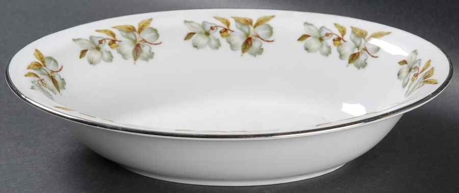 Dogwood (Scalloped, Rim) 9" Oval Vegetable Bowl by Winterling - Bavaria-1