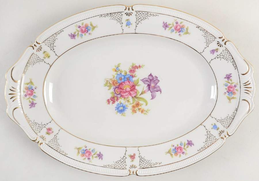 Dresd 13" Oval Serving Platter by Winterling - Bavaria-1