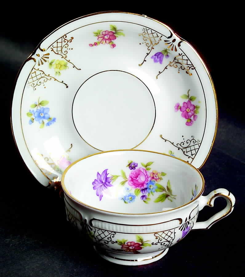 Dresd Footed Demitasse Cup & Saucer Set by Winterling - Bavaria-1