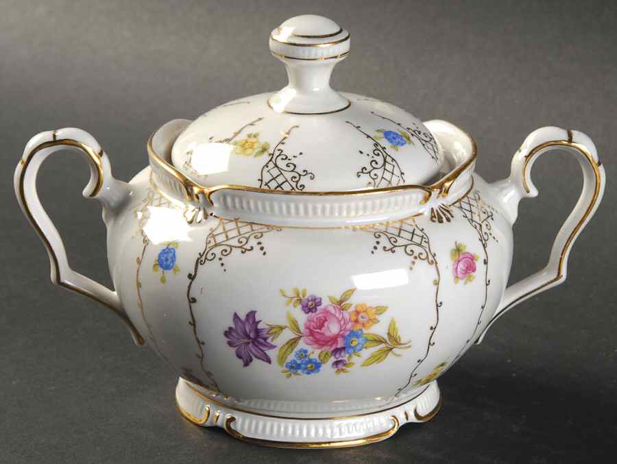 Dresd Sugar Bowl & Lid by Winterling - Bavaria-1