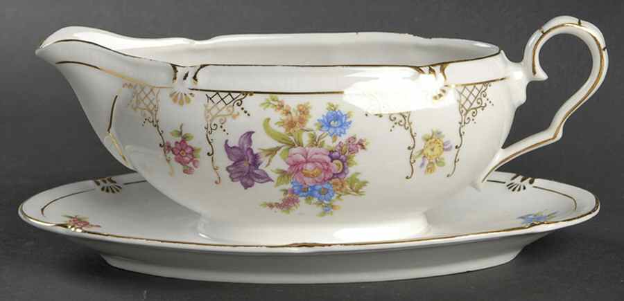 Dresd Gravy Boat with Attached Underplate by Winterling - Bavaria-1