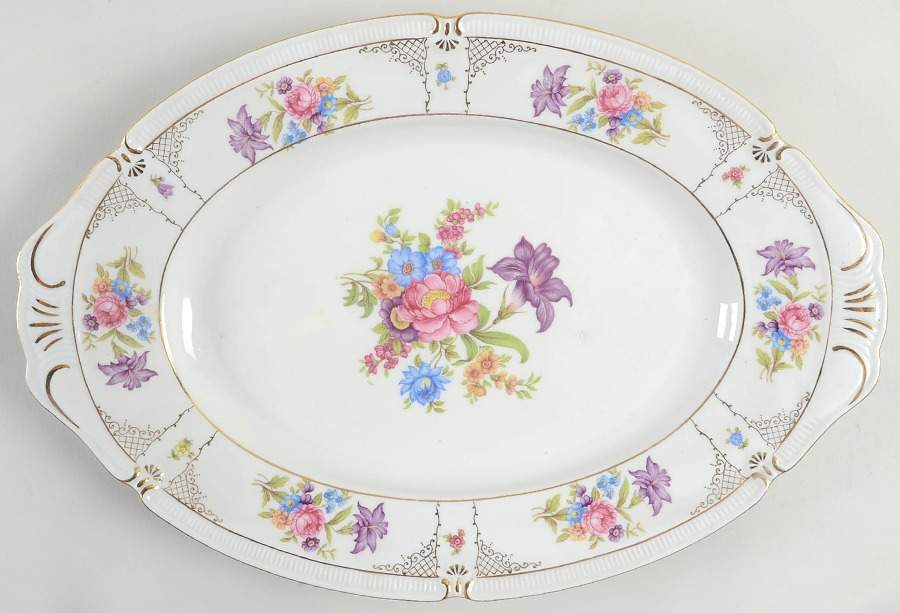 Dresd 15" Oval Serving Platter by Winterling - Bavaria-1