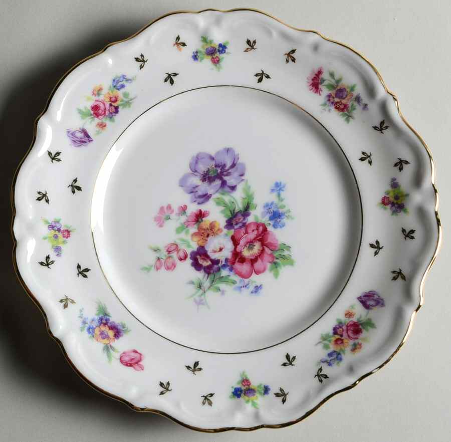 Dresden Rose Salad Plate by Winterling - Bavaria-1