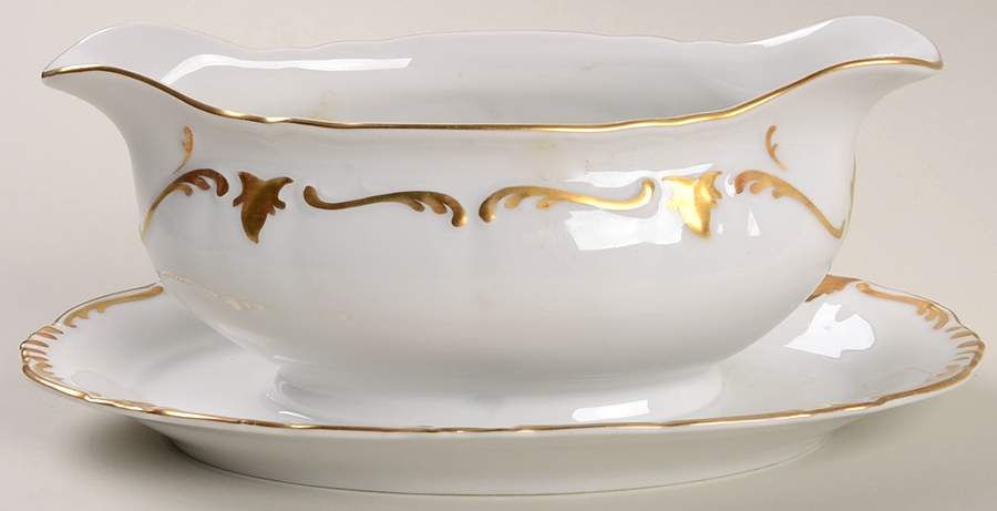 Duchess Gravy Boat with Attached Underplate by Winterling - Bavaria-1