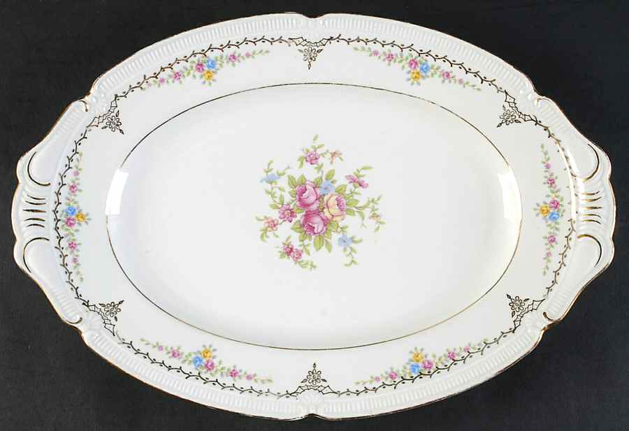 Elizabeth 12" Oval Serving Platter by Winterling - Bavaria-1
