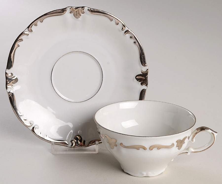 Empire Flat Cup & Saucer Set by Winterling - Bavaria-1