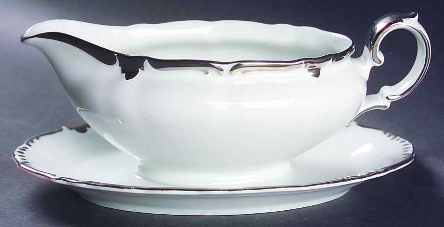 Empire Gravy Boat with Attached Underplate by Winterling - Bavaria-1