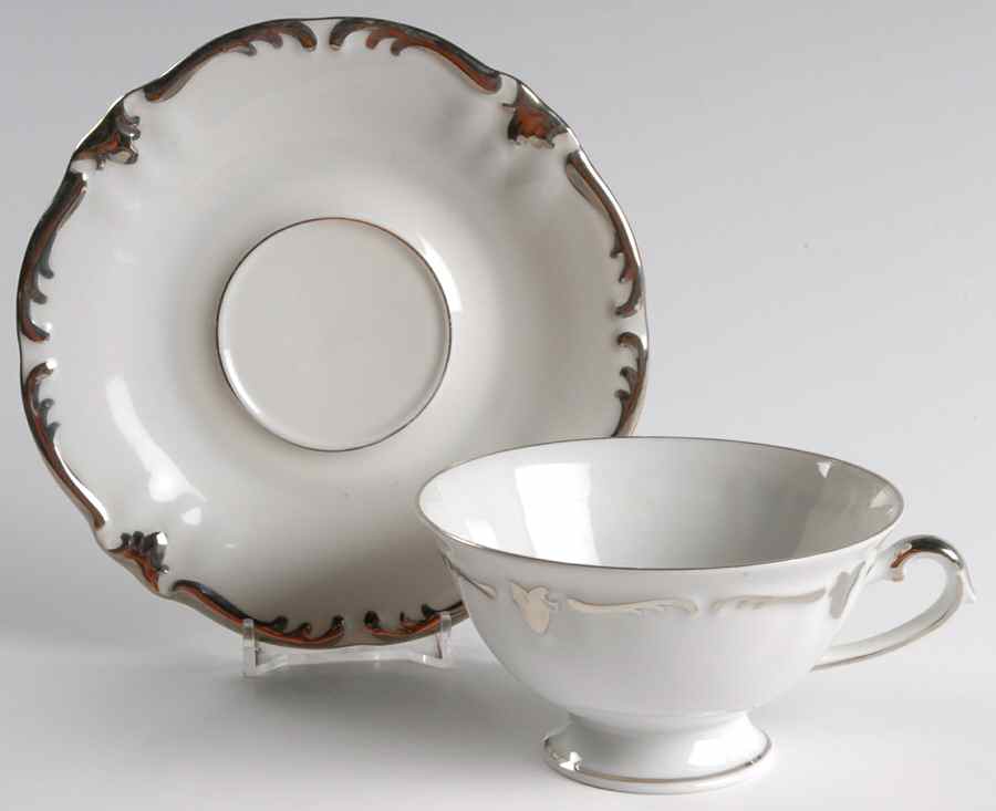 Empire Footed Cup & Saucer Set by Winterling - Bavaria-1