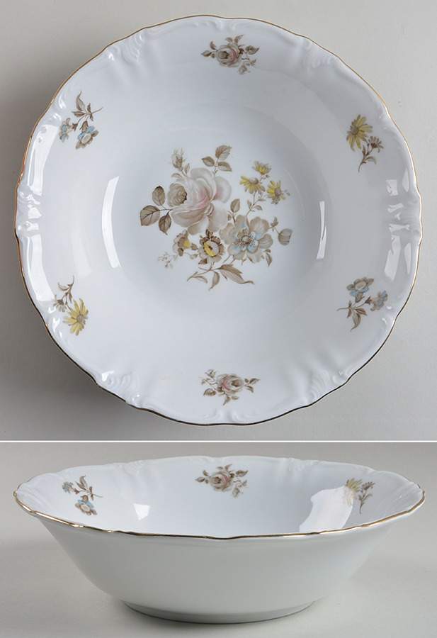 Empress (Gold Trim) 9" Round Vegetable Bowl by Winterling - Bavaria-1