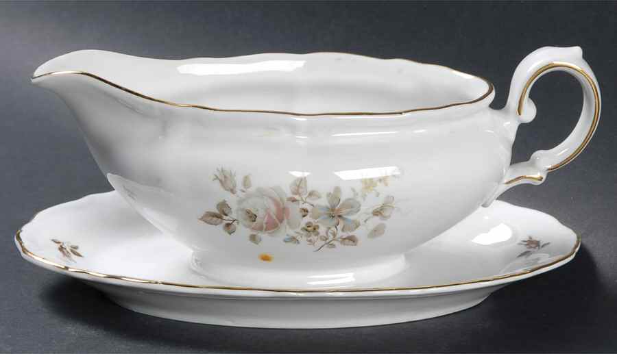 Empress (Gold Trim) Gravy Boat with Attached Underplate by Winterling - Bavaria-1