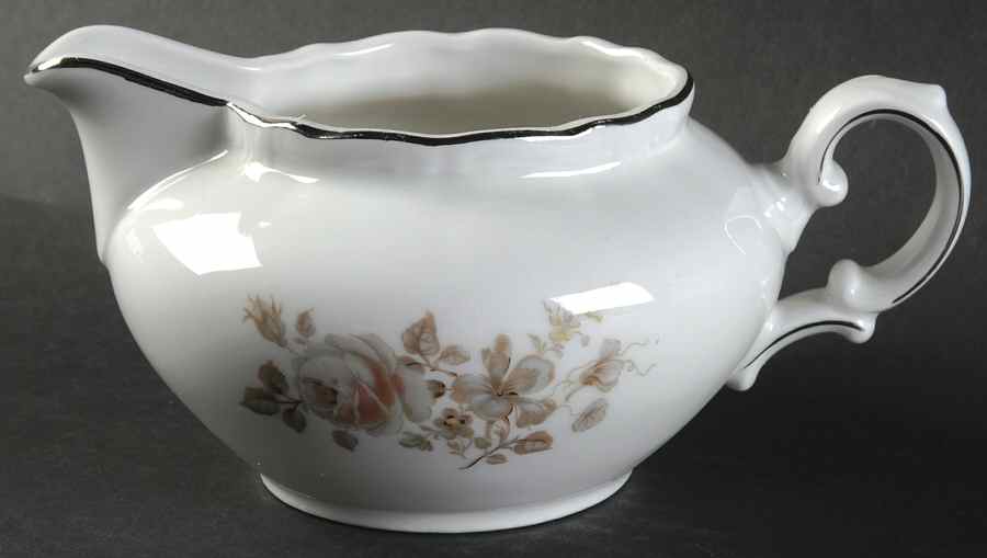 Empress (Platinum Trim) Round Gravy Boat by Winterling - Bavaria-1