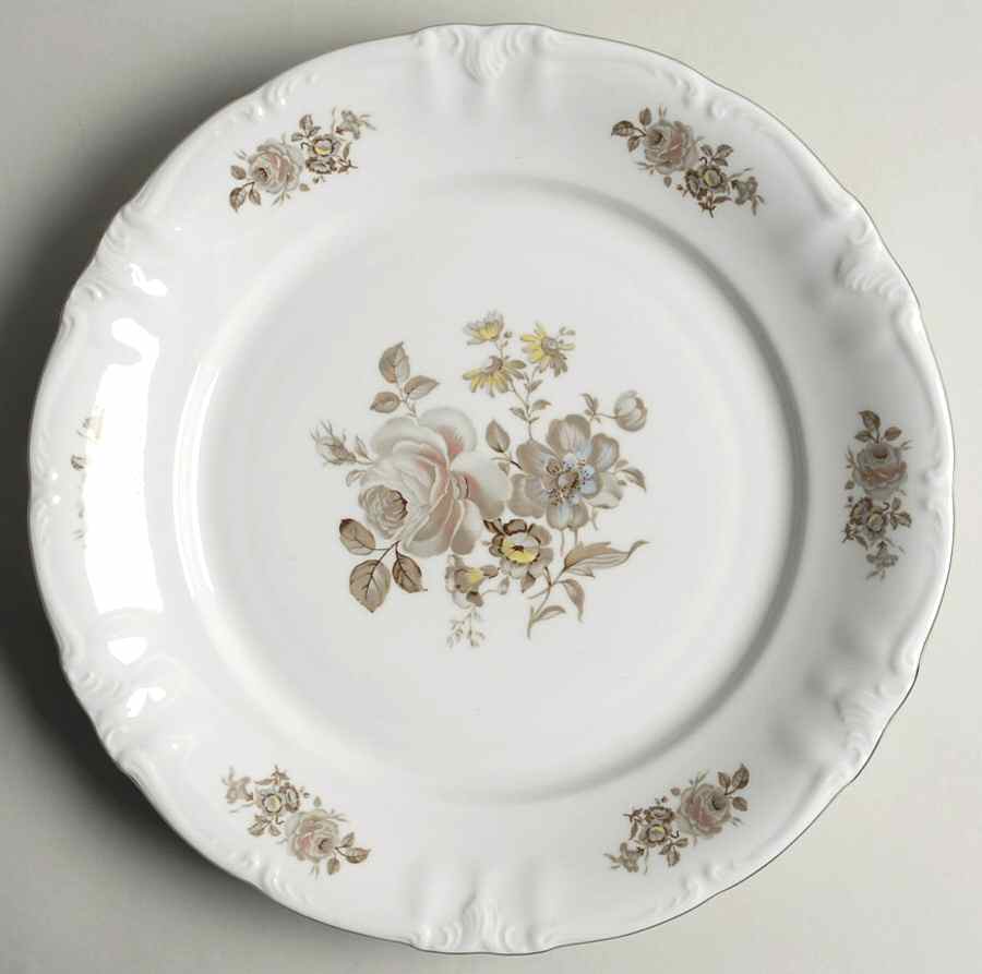 Empress (Platinum Trim) 12" Chop Plate (Round Platter) by Winterling - Bavaria-1