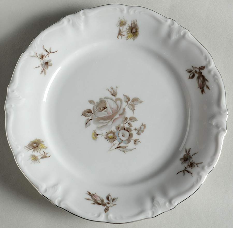 Empress (Platinum Trim) Dessert/Pie Plate by Winterling - Bavaria-1