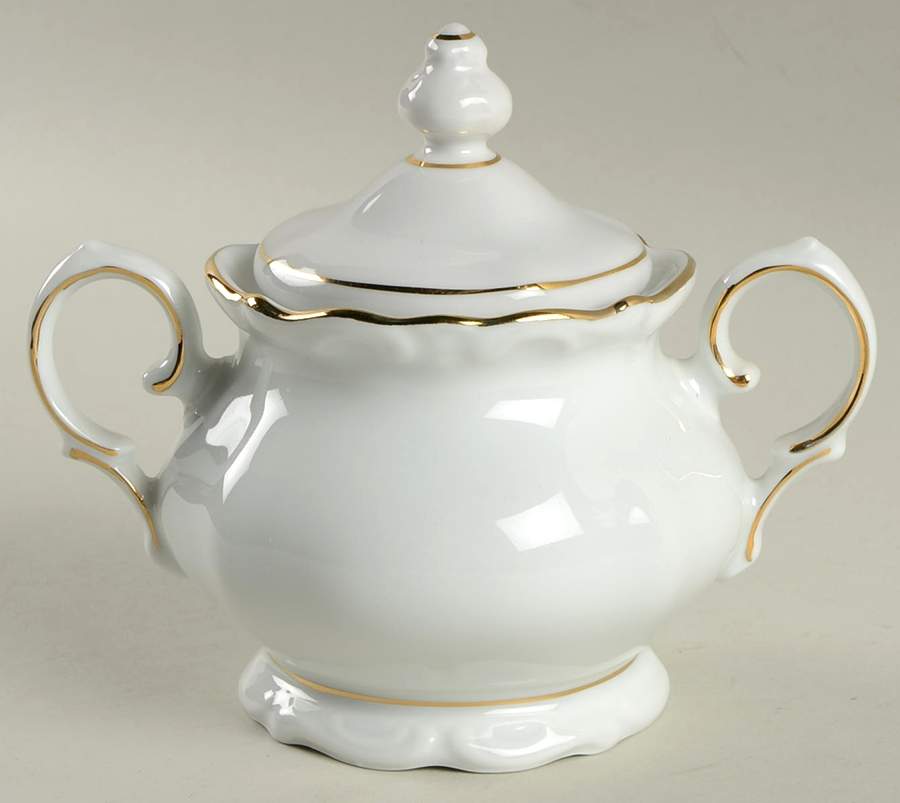 Golden Grail Sugar Bowl & Lid by Winterling - Bavaria-1
