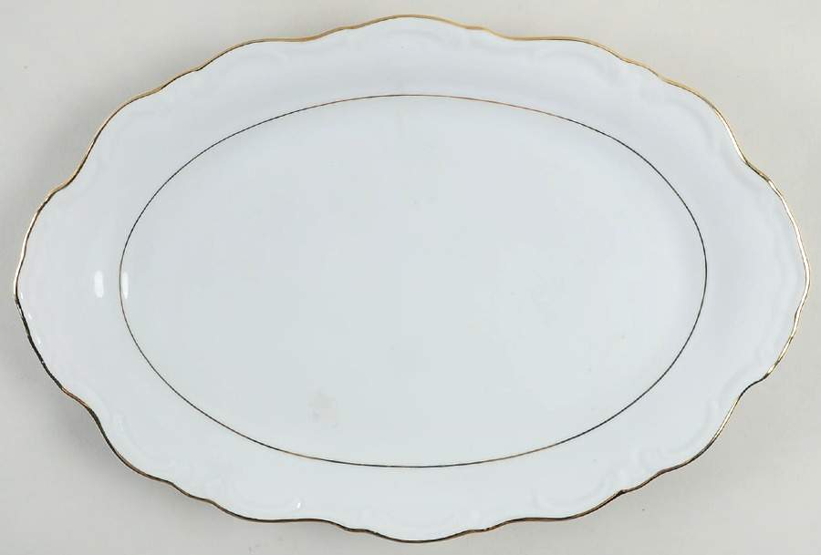 Golden Grail 13" Oval Serving Platter by Winterling - Bavaria-1