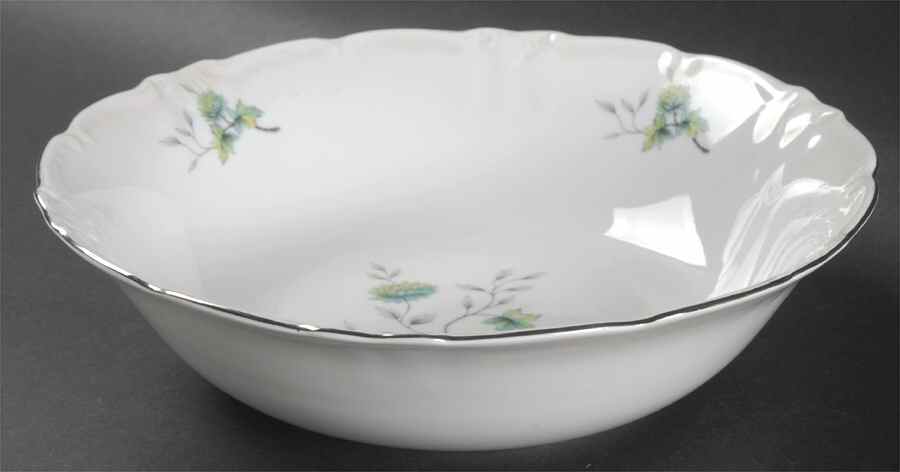 Green Ming (Platinum) 9" Round Vegetable Bowl by Winterling - Bavaria-1
