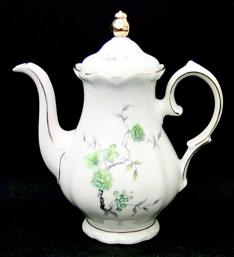 Green Ming (Gold) Mini Coffee Pot & Lid by Winterling - Bavaria-1