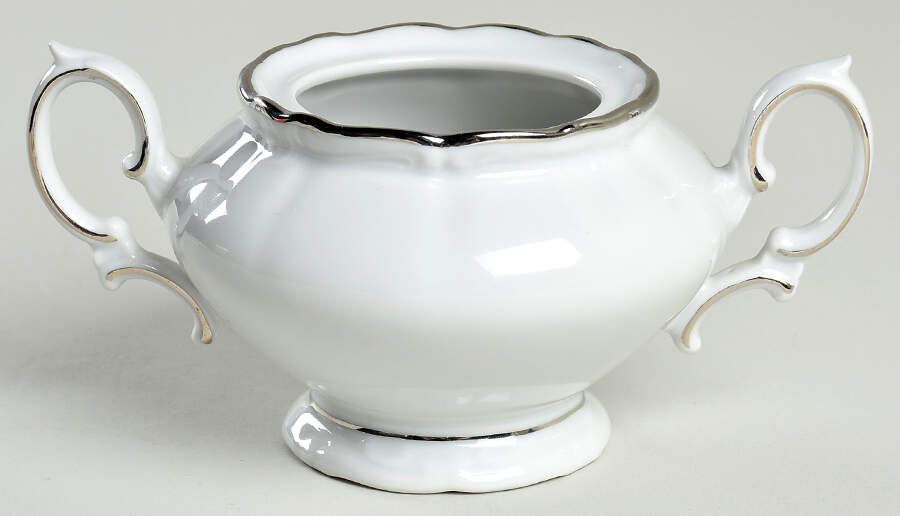 Heirloom Platinum Sugar Bowl No Lid by Winterling - Bavaria-1