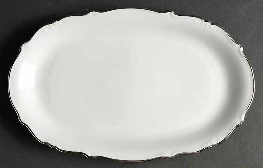 Heirloom Platinum 13" Oval Serving Platter by Winterling - Bavaria-1