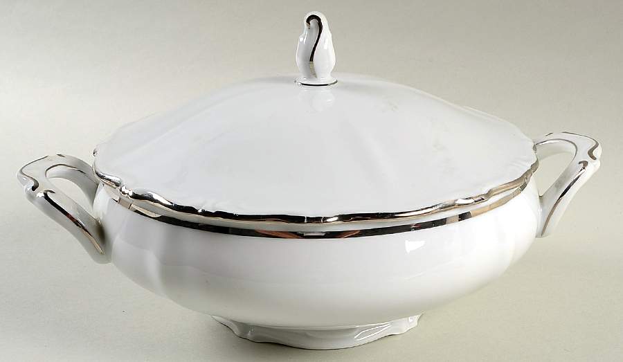 Heirloom Platinum Round Covered Vegetable by Winterling - Bavaria-1