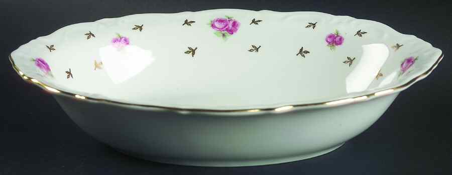 Heritage (Rosebuds) 9" Oval Vegetable Bowl by Winterling - Bavaria-1